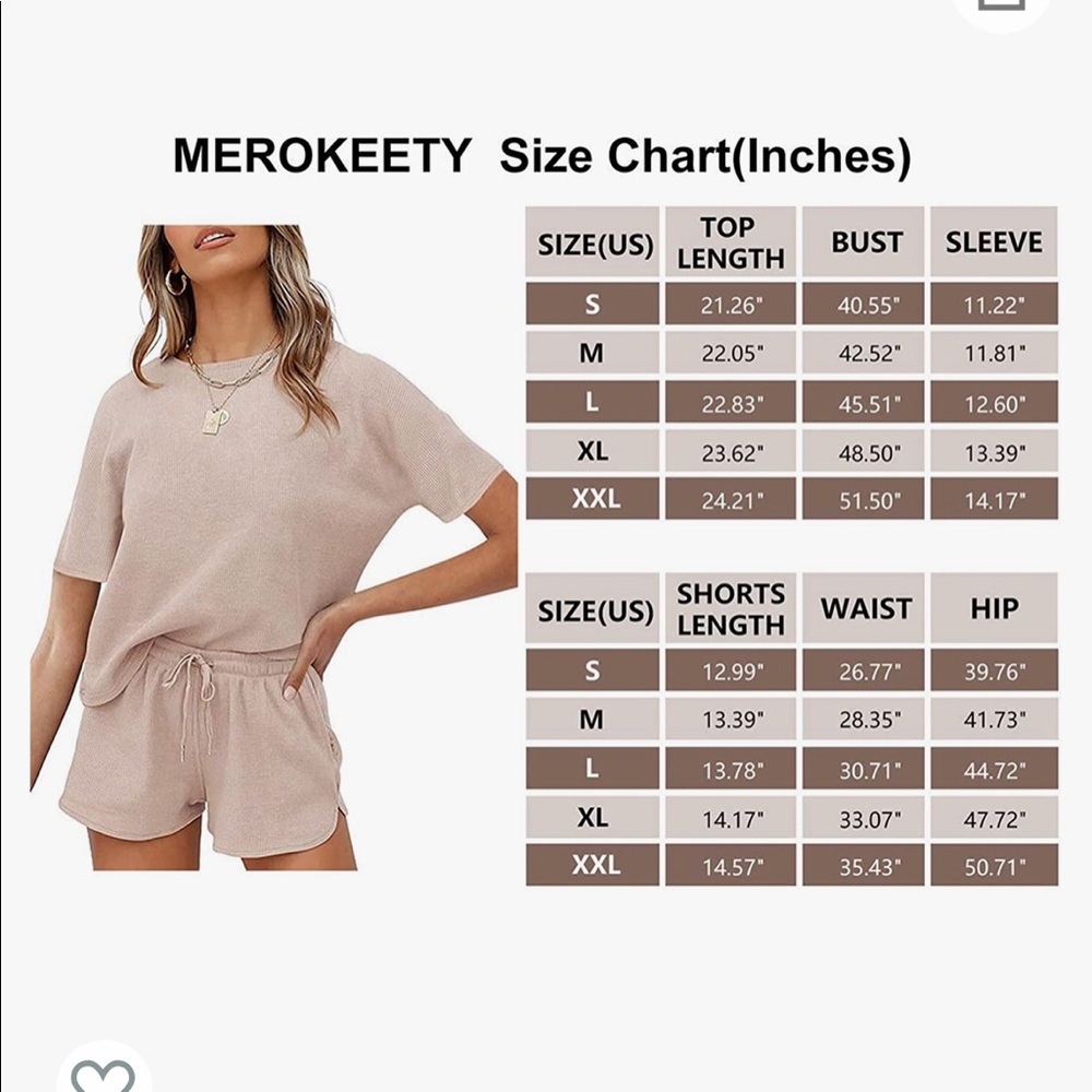 NWT Short Sleeve Waffle Pajama Set (navy blue ) - Picture 5 of 5